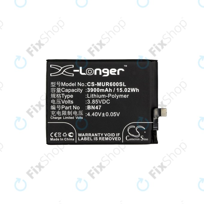 Μπαταρία για Xiaomi Mi A2 Lite (Redmi 6 Pro), BN47, 3900mAh, HQ