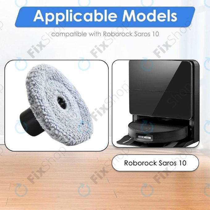 Πλαϊνό πανί σφουγγαρίσματος, 2 τεμ. για Xiaomi Roborock Saros 10