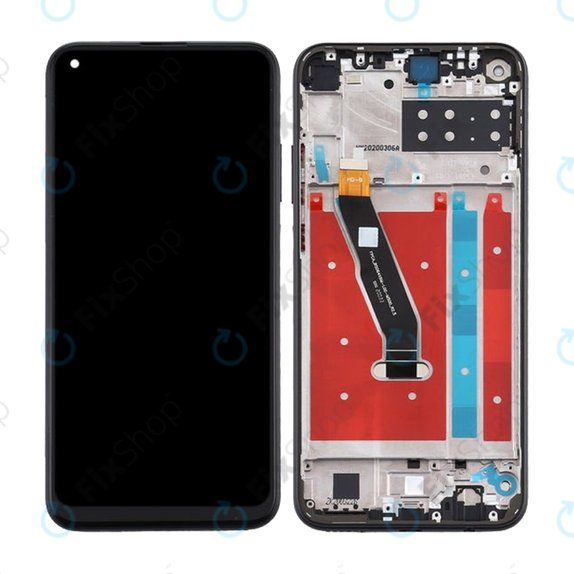 Συγκρότημα οθόνης για Huawei P40 Lite E, Midnight Black, Aftermarket