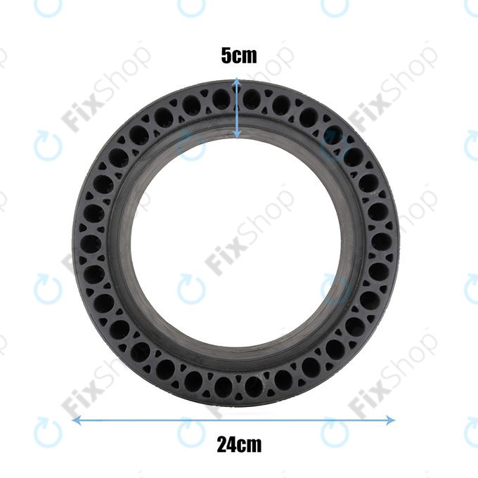 Ανθεκτικό Πλήρες Ελαστικό χωρίς Σωλήνα (Τύπος 2) για Xiaomi Mi Electric Scooter 1S | 2 M365 | Essential | Pro | Pro 2 | Μαύρο | Black