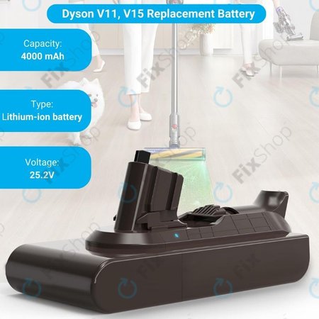 Μπαταρία για Dyson V11, V15, SV15, SV18, 970938-01, 25.2V, 4000mAh, HQ
