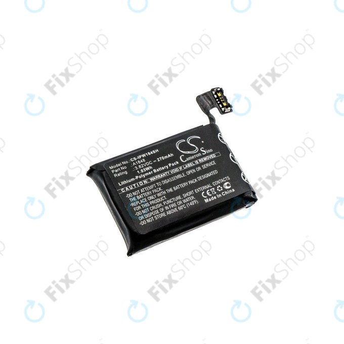 Μπαταρία για Apple Watch 3 38 mm, 270mAh, GPS + Cellular Version, Li-Pol, 3.82 V, A1848, HQ