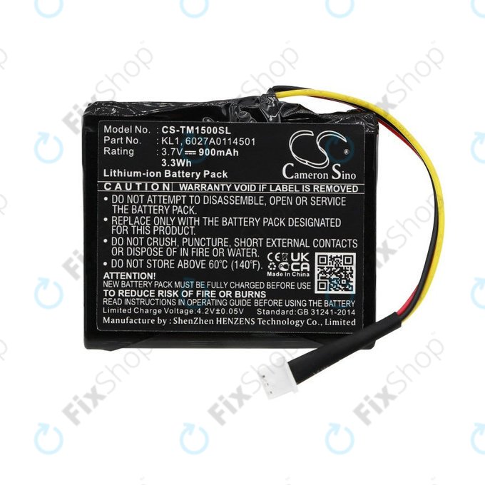 Μπαταρία για TomTom Via 1405, 900mAh, Li-Ion, 3.7V, 6027A0114501, HQ
