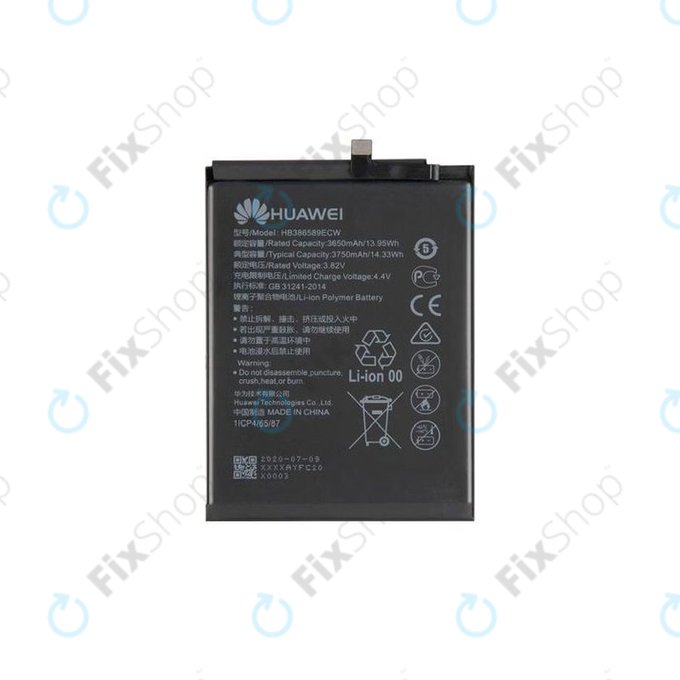 Μπαταρία για Huawei Honor Play, Mate 20 Lite, Nova 3, P10 Plus, Nova 5T, View 10, HB386589ECW, 24022732, 24022731, 24022209, 3750mAh, Service Pack