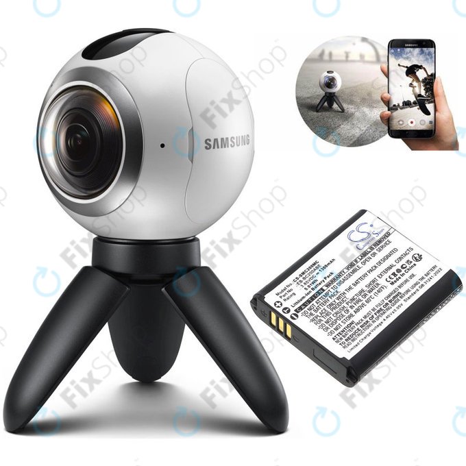 Μπαταρία για Samsung Gear 360, 1300mAh, Li-Ion, 3.85V, EB-BC200ABE, HQ