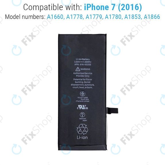 Μπαταρία για iPhone 7, 1960mAh, FixPremium