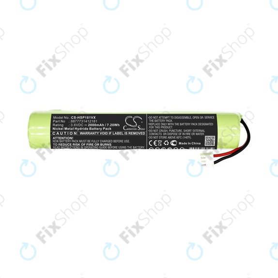 Μπαταρία για Hurricane Spin Scrubber, Brush Cleaner Mop, 2000mAh, Ni-MH, 3.6V, 8877731412181, HQ