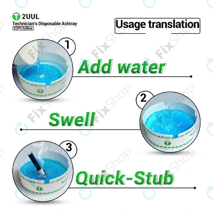 Σταχτοδοχείο μιας χρήσης για τεχνικούς, 2UUL AS01, 20τμχ/κουτί