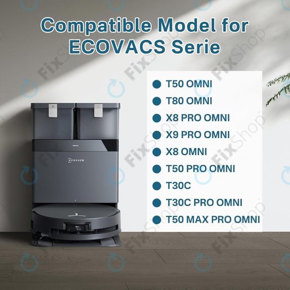 Σακούλα σκόνης, 4 τεμ. για Ecovacs Deebot T30c, T50-series, T80-series, X8-series, X9 Pro-series
