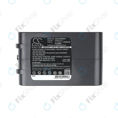 Μπαταρία για Dyson DC-series, V6, 965874-02, 21.6V, 2500mAh, HQ