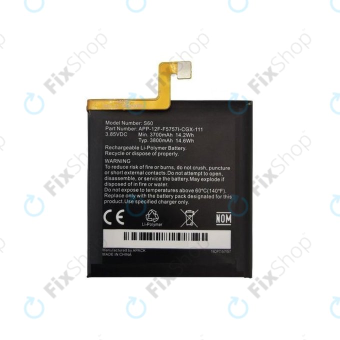 Μπαταρία για Caterpillar CAT S60, 1ICP7/57/57, 3800mAh