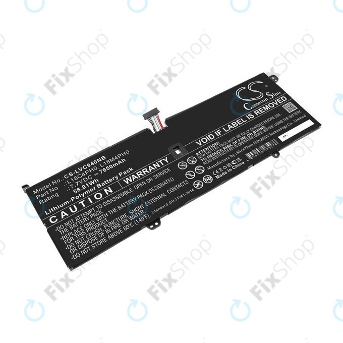 Μπαταρία για Lenovo Yoga C940, 7650mAh, Li-Pol, 7.7V, L18C4PH0, HQ