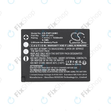 Μπαταρία για Fujifilm Finepix Hs30, X-T30, 1230mAh, Li-Ion, 7.4V, NP-W126S, HQ