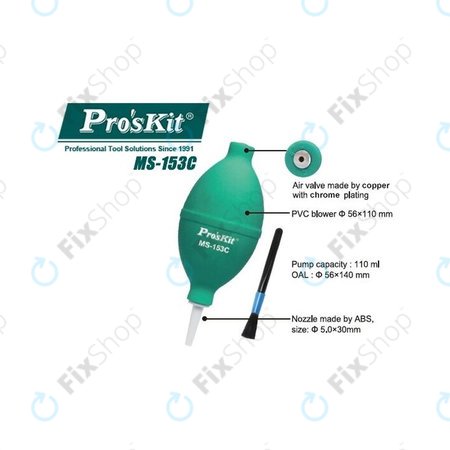 Φυσητήρας Σκόνης για Συγκόλληση Προστατευτικών Γυαλιών & Φύλλων για Pro'sKit MS-153C