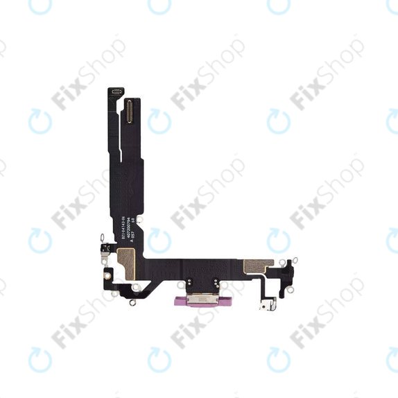 Επαφές Φόρτισης + Καλώδιο Flex για iPhone 16 | Ροζ | Pink