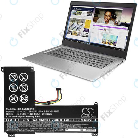 Μπαταρία για Lenovo IdeaPad 120S, 4050mAh, Li-Pol, 7.5V, 0813007, HQ