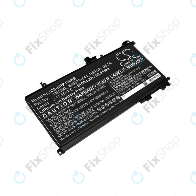 Μπαταρία για HP Omen 15, Pavilion 15, WASD 15, 5100mAh, Li-Ion, 11.55V, TE03XL, HQ