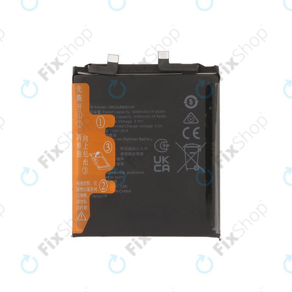 Μπαταρία για Honor Magic5 Pro PGT-N19, 5100mAh, HB536880EHW, Genuine Service Pack