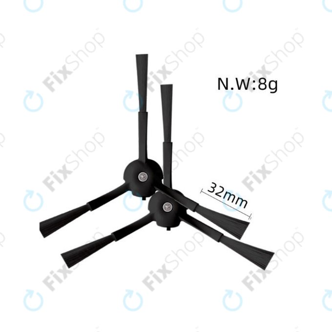 Σετ ανταλλακτικών για Xiaomi Roborock S8, S8+, S8 Pro Ultra (2 ζεύγη κύριων βουρτσών, 4x Φίλτρο, 4x Πλαϊνή Βούρτσα – μαύρη)