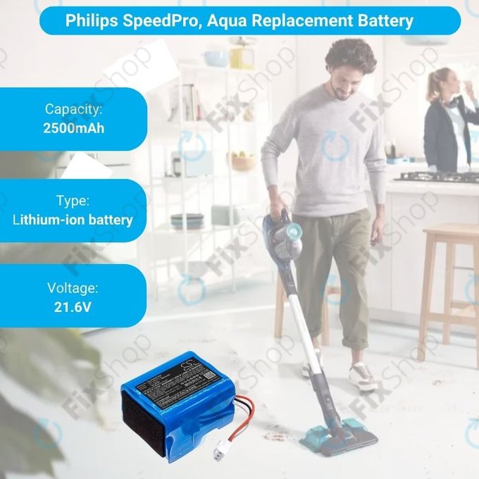 Μπαταρία για Philips SpeedPro, SpeedPro Aqua, INR18650C25, 21.6V, 2500mAh, HQ