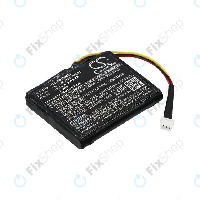 Μπαταρία για TomTom Via 1405, 900mAh, Li-Ion, 3.7V, 6027A0114501, HQ
