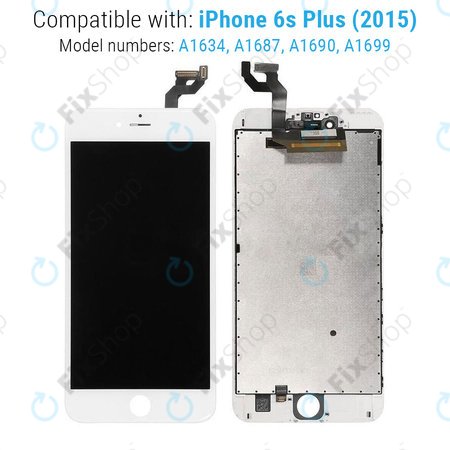 LCD Display Assembly για iPhone 6S Plus | Λευκό, White | Refurbished