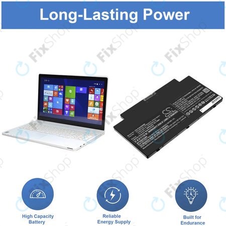 Μπαταρία για Fujitsu Lifebook AH77, A556, A3510, U536, 4050mAh, Li-Pol, 10.8V, CP641484-01, HQ