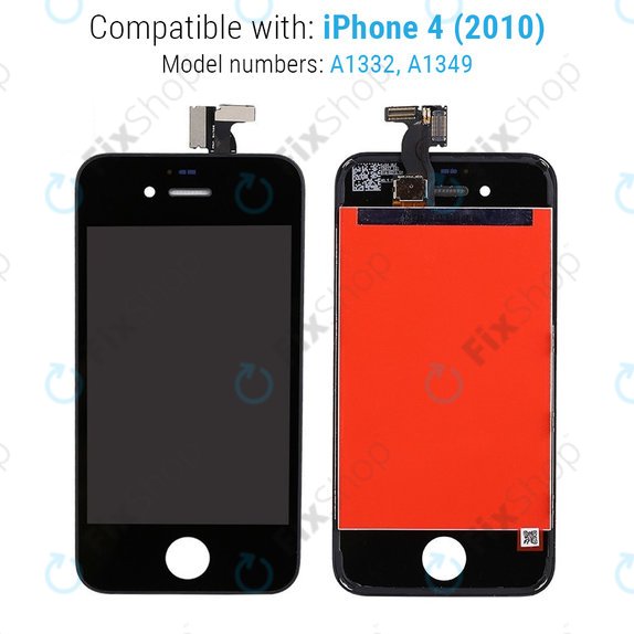 Οθόνη για iPhone 4, Black, Αφής με πλαίσιο