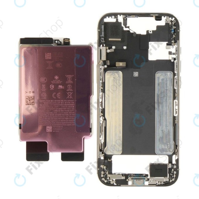 Μεσαίο πλαίσιο με μπαταρία για iPhone 17 Air | White | ZD076-00717 | Genuine Apple