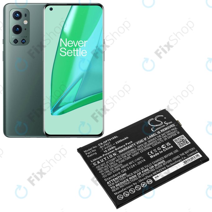 Μπαταρία για OnePlus 9 Pro LE2121 LE2125, 2200mAh, Li-Pol, 7.4 V, BLP827, HQ