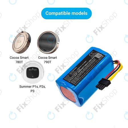 Μπαταρία για Proscenic Cocoa Smart 780T, 790T, Summer P1s, P2s, VR1717, 14.8V, 2600mAh, HQ