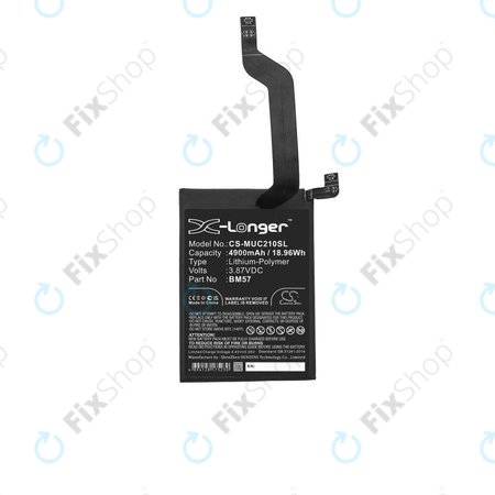 Μπαταρία για Xiaomi Redmi Note 10 Pro M2101K6G, M2101K6R, BM57, 4900mAh, HQ