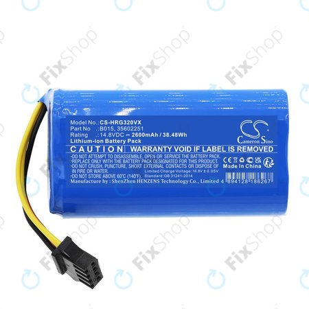 Μπαταρία για Hoover HGO31, HGO32, HGO33, 2600mAh, Li-Ion, 14.8V, B015, HQ
