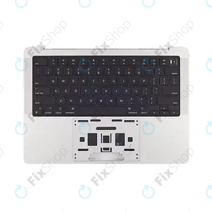 Άνω πλαίσιο πληκτρολογίου για MacBook Pro 14", A2918 (Late 2023, με πληκτρολόγιο US και μπαταρία, Silver, 661-35709, Genuine Apple