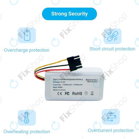 Μπαταρία για Xiaomi Mi Robot Vacuum Mop 2 Lite, E10, 14.4V, 2600mAh