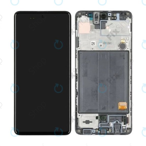 Συγκρότημα οθόνης για Samsung A51, A515F, GH82-21669A, GH82-21680A, GH82-22083A, GH82-22084A, Prism Crush Black, Service Pack