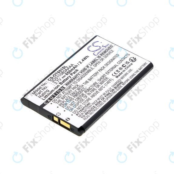 Μπαταρία για Alcatel Lollipops, 650mAh, Li-Ion, 3.7V, 3DS11080AAAA, HQ