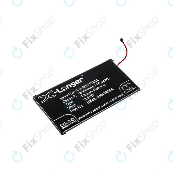 Μπαταρία για Motorola Moto Z2 Play XT1710-09, 2800mAh, Li-Pol, 3.8 V, HZ40, HQ