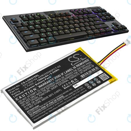 Μπαταρία για Logitech G913, G913 TKL, G915, G915TKL, 1500mAh, Li-Pol, 3.7V, 533-000152, HQ