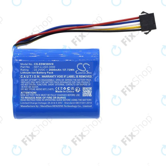 Μπαταρία για Ecovacs Winbot X, WA30, WA50, 2600mAh, Li-Ion, 22.2V, S07-Li-222-3000, HQ