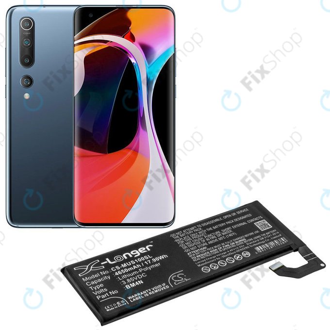 Μπαταρία για Xiaomi Mi 10 M2001J2G, 4650mAh, Li-Pol, 3.85 V, BM4N, HQ