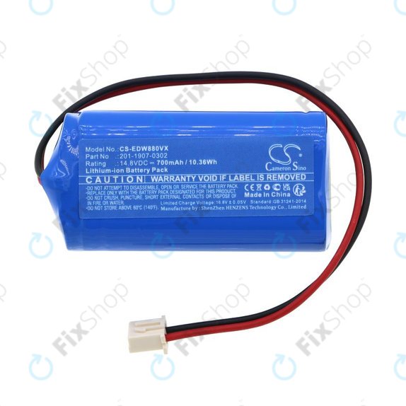 Μπαταρία για Ecovacs Winbot 880, 700, 700mAh, Li-Ion, 14.8V, 201-1907-0302, HQ