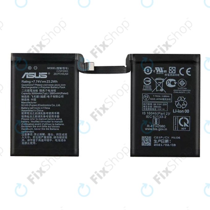 Μπαταρία για Asus ROG Phone 5 ZS673KS, 0B200-03920400, C21P2001, 6000mAh, Service Pack