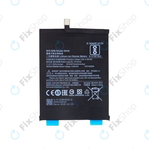 Μπαταρία για Xiaomi Mi A2 (Mi 6X), BN36, 3010mAh
