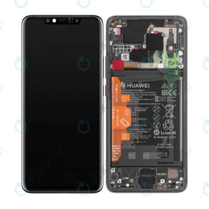 LCD Display Assembly με Battery για Huawei Mate 20 Pro | 02352FRL | Black| Service Pack