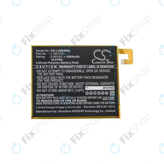 Μπαταρία για Lenovo Tab M8, L19D1P31, 4900mAh, HQ