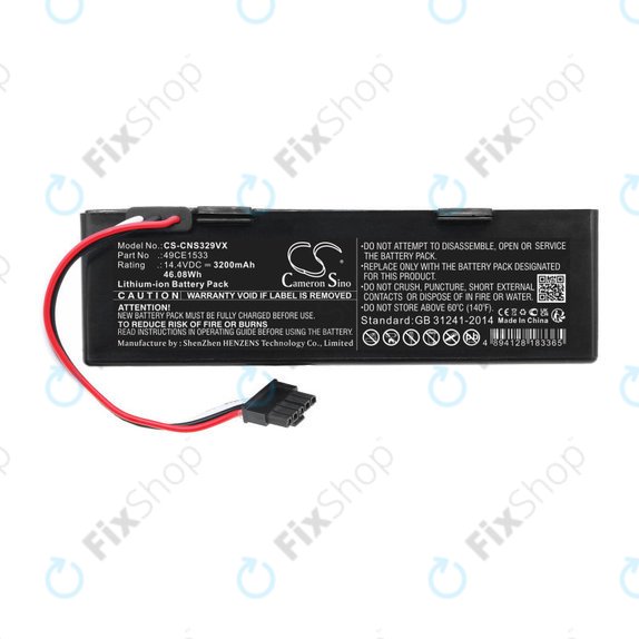 Μπαταρία για ETA Navaggio 2228, Cecotec Conga 3290, 3490, 3890, 3200mAh, Li-Ion, 14.4V, 49CE1533, HQ