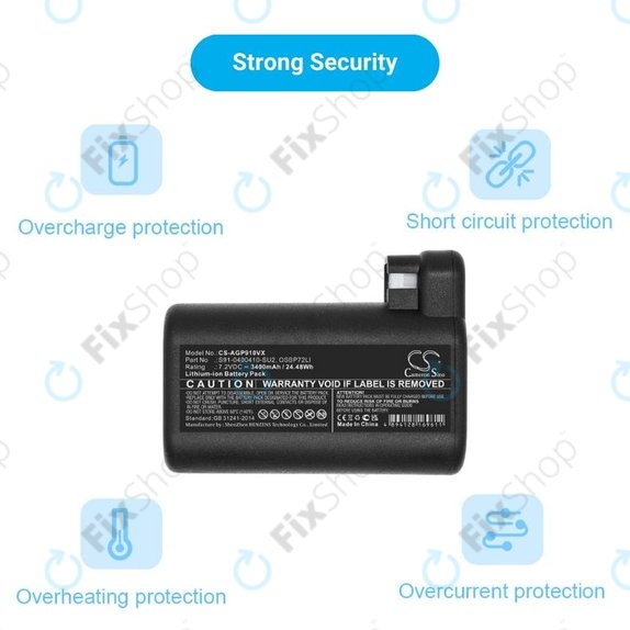 Μπαταρία για AEG RX-series, Electrolux E, P-series, S91-0400410-SU2, OSBP72LI, OSBP72LI25, 7.2V, 3400mAh, HQ