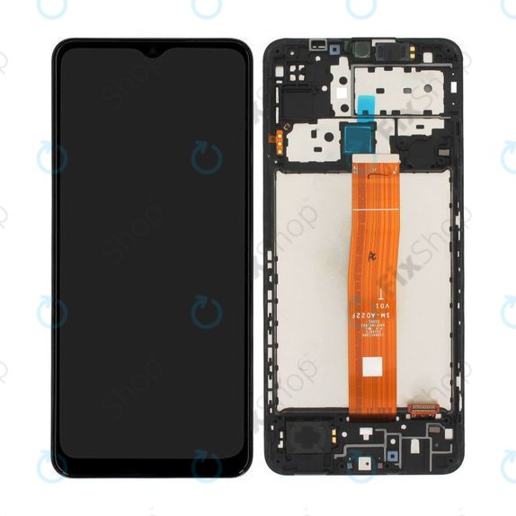 Συγκρότημα οθόνης για Samsung M12, M127F, Μαύρο, Black, Service Pack