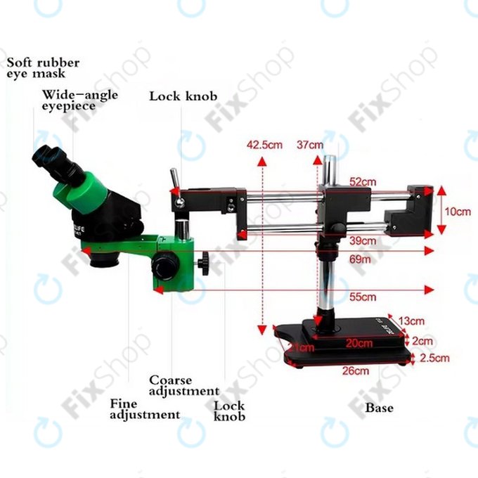 Τριοφθάλμιο Στερεοσκοπικό Μικροσκόπιο για Relife RL M3T-STL2 | Πράσινο | Green